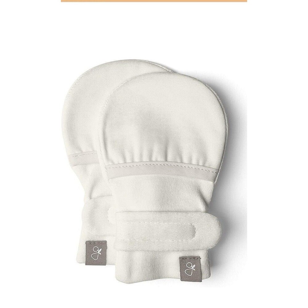 goumikids Bamboo Cotton Mitts Anti-Scratch Soft Stay-On 0-3 Months Cloud Color
